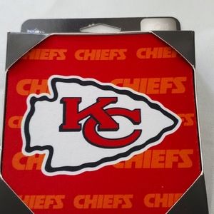 NIB NFL Kansas City Chiefs Neoprene Coasters set of 4